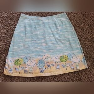 J Jill size large ocean print skirt